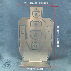 Cible de tir en acier inoxydable pour IDPA