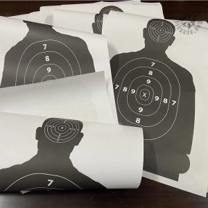 Silhouette humaine en papier pour entraînement de tir