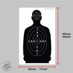 Cible en papier silhouette pour pratique de tir