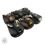 Rangement élégant pour billes en cuir