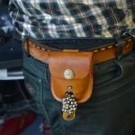 Étui en cuir pour rangement de balles d'acier