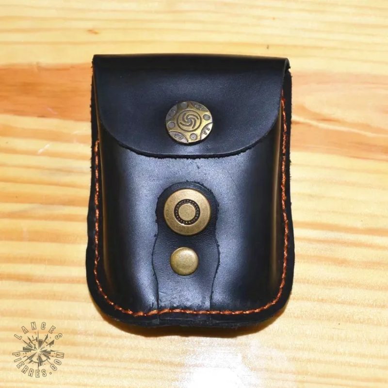 Étui en cuir compact pour balles d'acier