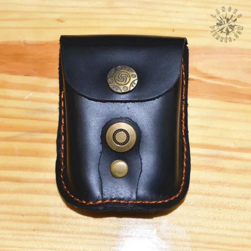 Étui en cuir élégant pour balles d'acier