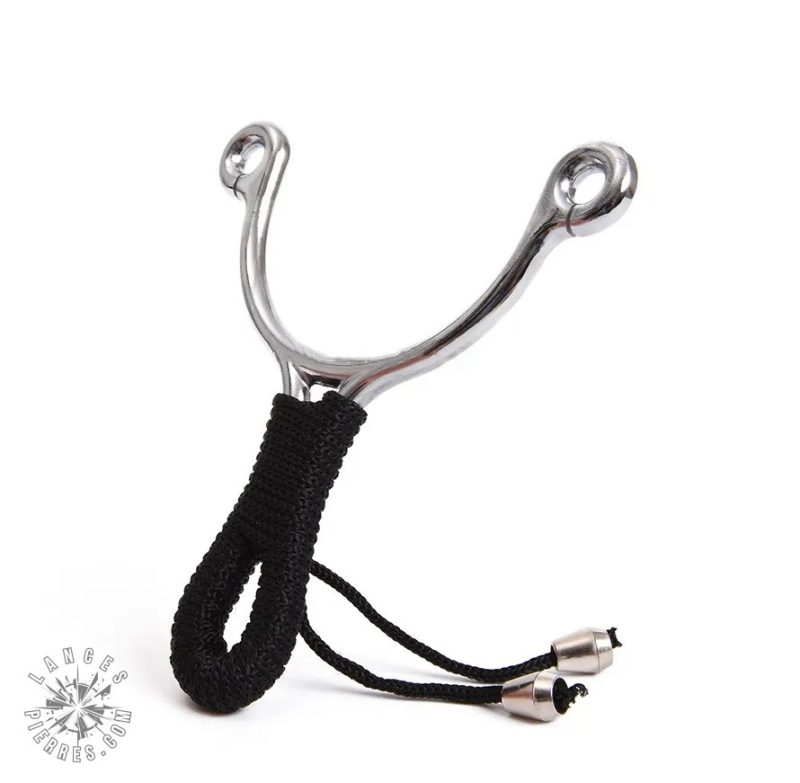 Accessoire de pêche en acier : lance-pierre polyvalent