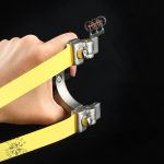 Lance-pierre mobile, construction en acier inoxydable