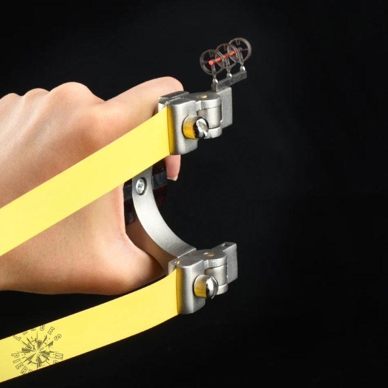 Lance-pierre mobile, construction en acier inoxydable