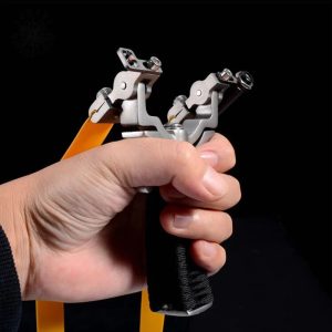 Lance-pierre robuste en acier inox