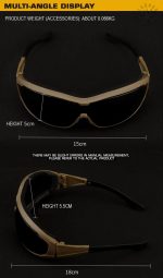 Lunettes de protection tactiques pour explorations extérieures