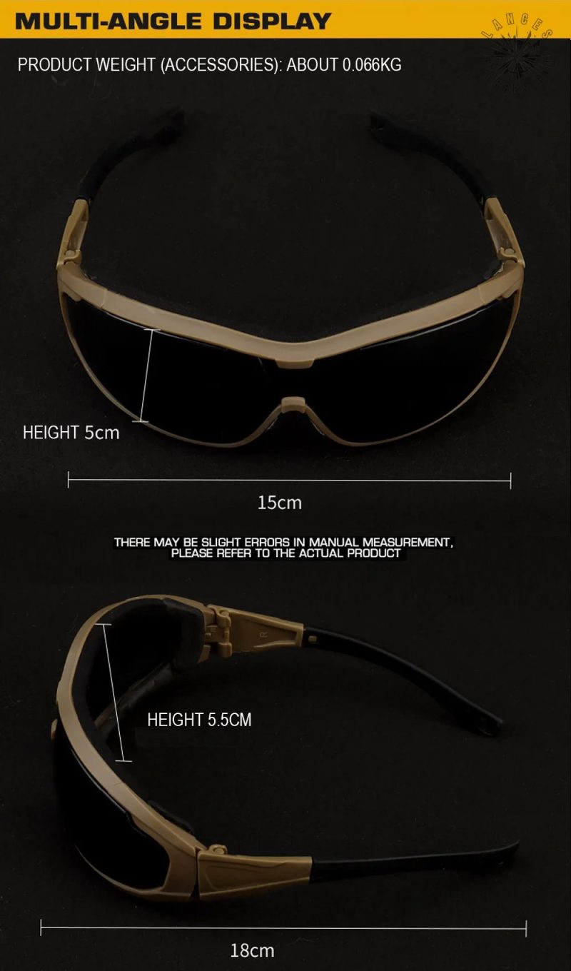 Lunettes de protection tactiques pour explorations extérieures