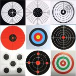 Pack de 20 cibles papier 14x14 cm pour tir sportif